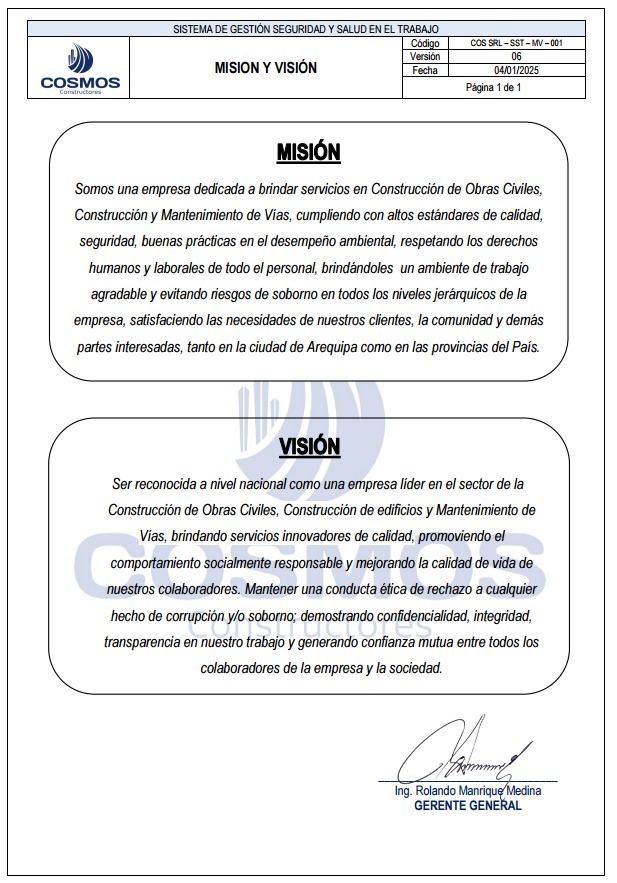 Misión y Visión